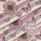 Retro Flowers and Butterflies Seamless Pattern, Retro Fabric Pattern Design