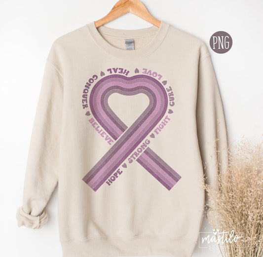 Awareness, Purple Ribbon, Figth Cancer Png, Awareness Sublimation