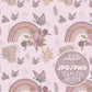 Retro Rainbow Seamless Pattern Design, Retro Fabric Pattern Design