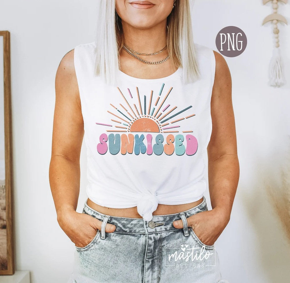 Sunkissed Retro png, Summer Sublimation downloads