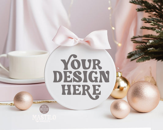 Christmas Ornament Mockup, Tree Ornament Mockup, Christmas Mock ups