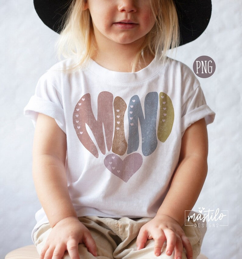 Heart Mini Png, Mini Sublimation PNG, Boho png designs