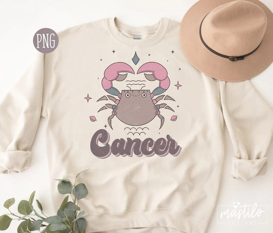 Cancer Zodiac, Retro Sublimations, Celestial Png