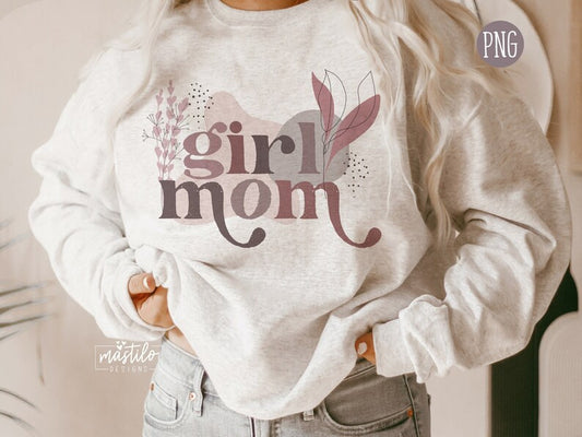 Girl Mama Png, Girl Mama Boho Png, Girl Mama Sublimation