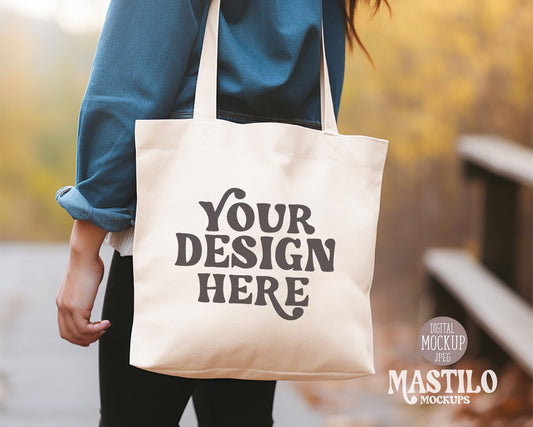 Fall Tote Bag Mockup, Canvas Tote Bag Mockup, Tote Bag Mockup, Aesthetic Mockup