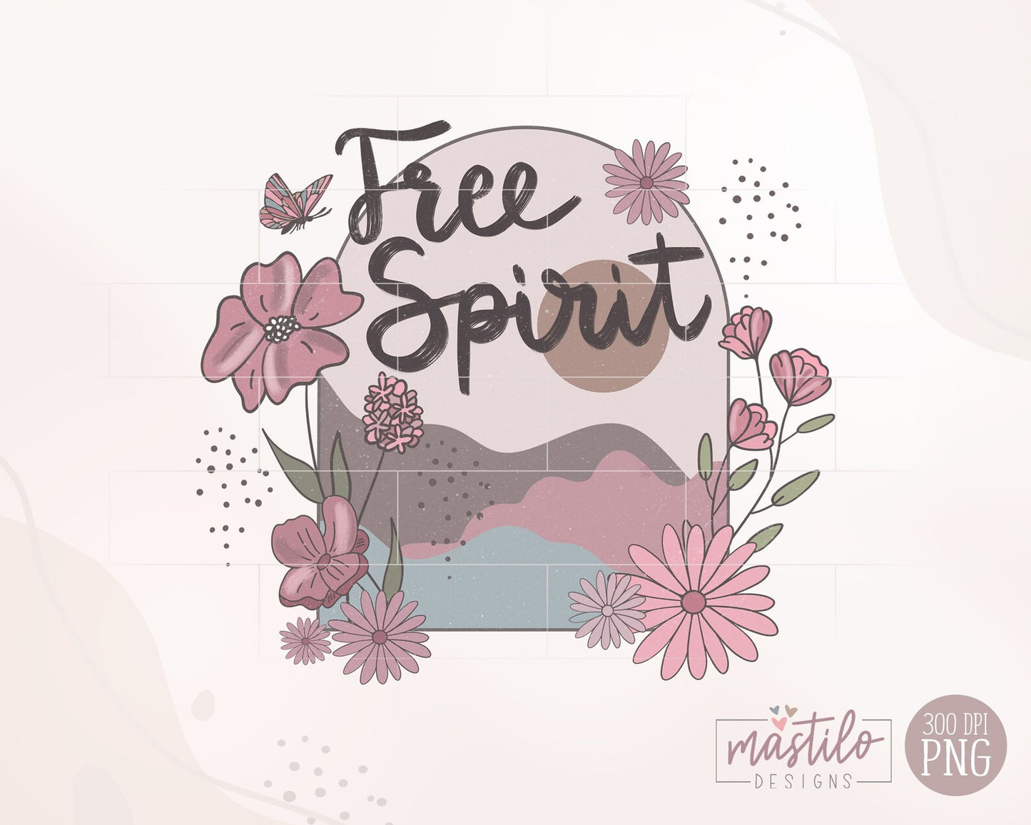 Free Spirit Png, Boho Sublimation Png, Free Spirit Sublimation Download