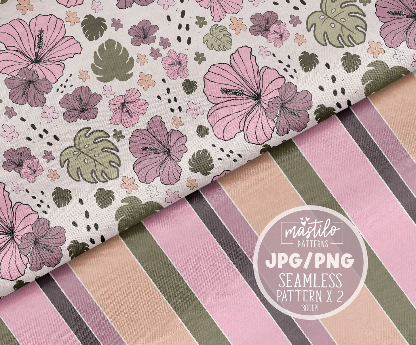 Seamless Pattern, Floral Background, Main File + Coordinate