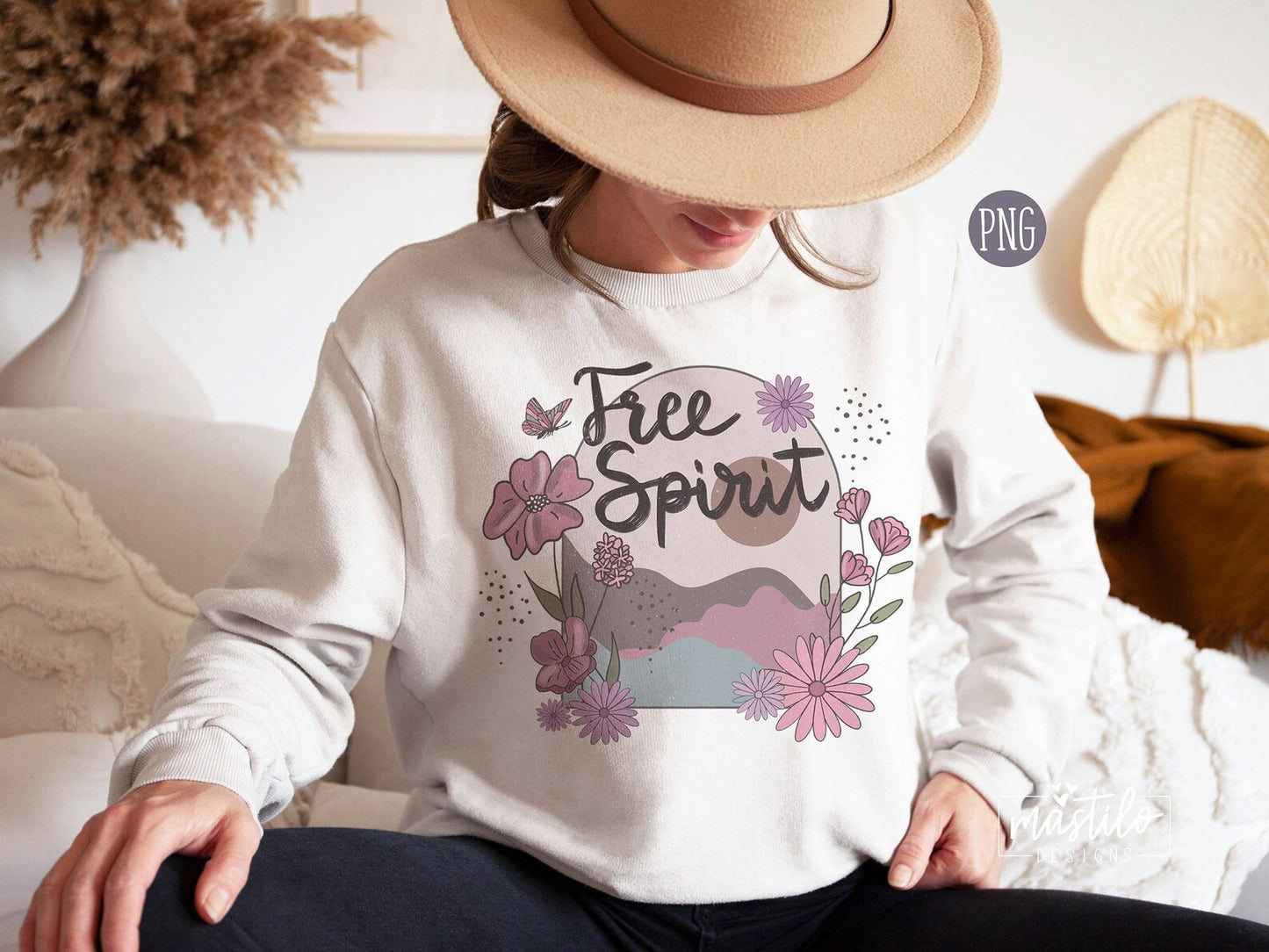 Free Spirit Png, Boho Sublimation Png, Free Spirit Sublimation Download