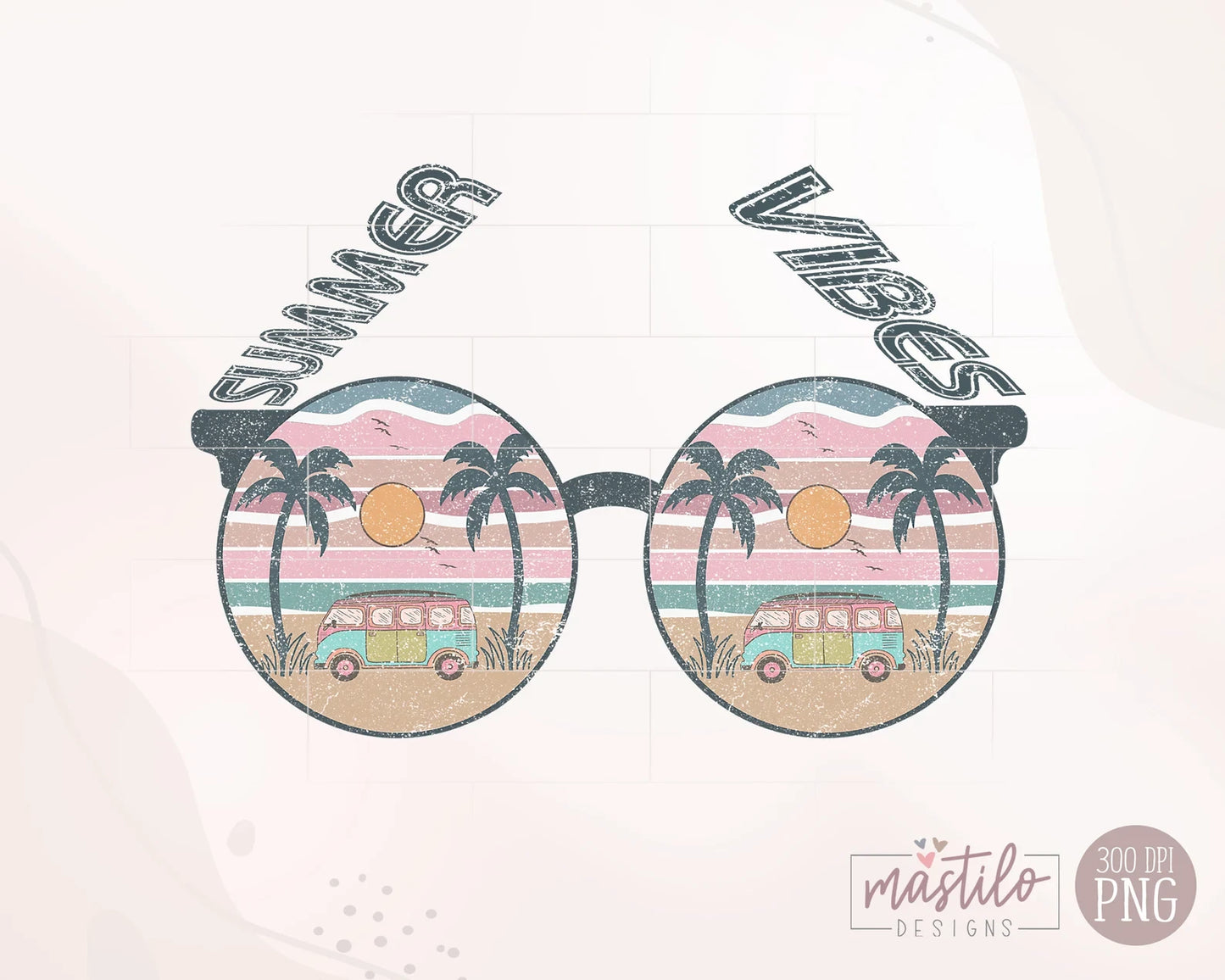 Retro Summer Png, Summer Vibes Sublimation Design, Retro Png