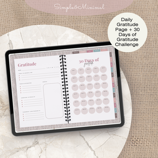 Undated Digital Planner Goodnotes, Digital Planner for Ipad