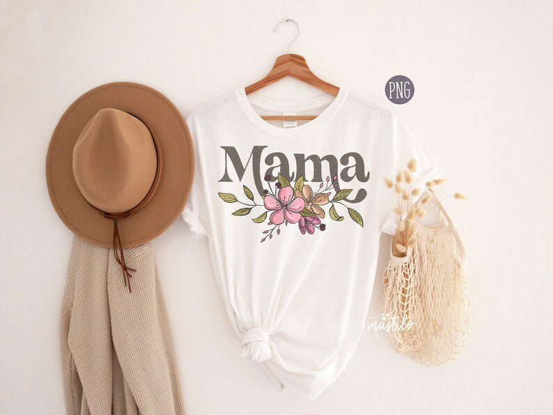 Mama Floral PNG, Mama Floral Sublimation, Mom Png, Mother's Day Png