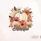 Boho Pumpkin Png, Fall Sublimation Designs, Fall Vibes Png