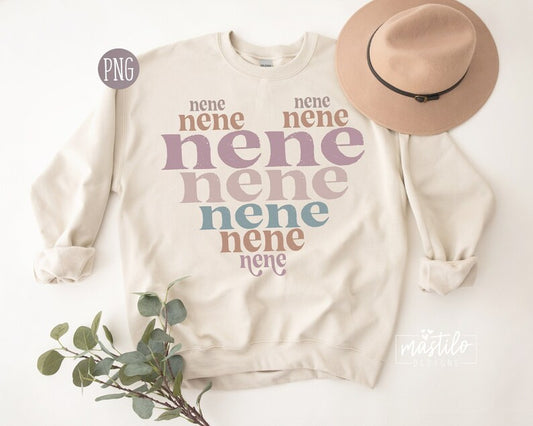 Nene Png, Grandma PNG, Nene Sublimation PNG, Stacked Nene sublimation PNG