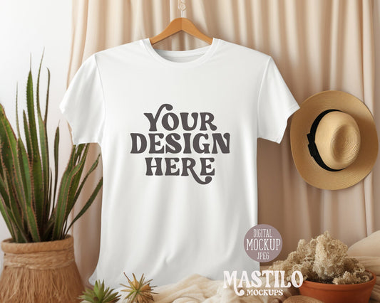 Bella Canvas 3001 T-shirt Mockup, Boho Shirt Mockup Setup