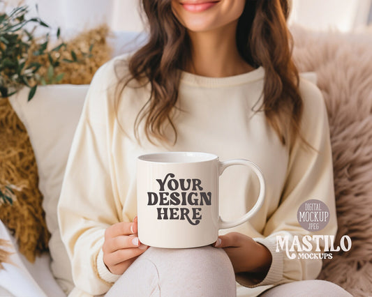 white coffee mug mock up, product mock up, woman holding mug mockup