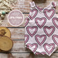 Retro Hearts Seamless Pattern, Groovy Valentine Hearts repeat pattern