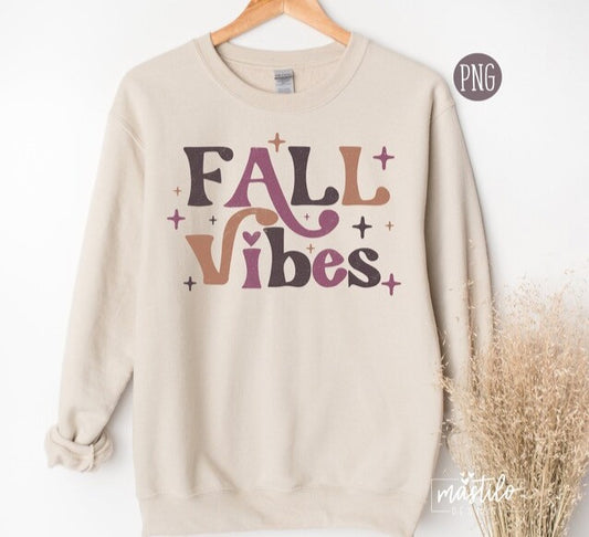 Fall Vibes Sublimation Png, Boho Fall Sublimation Designs, Retro Fall Png