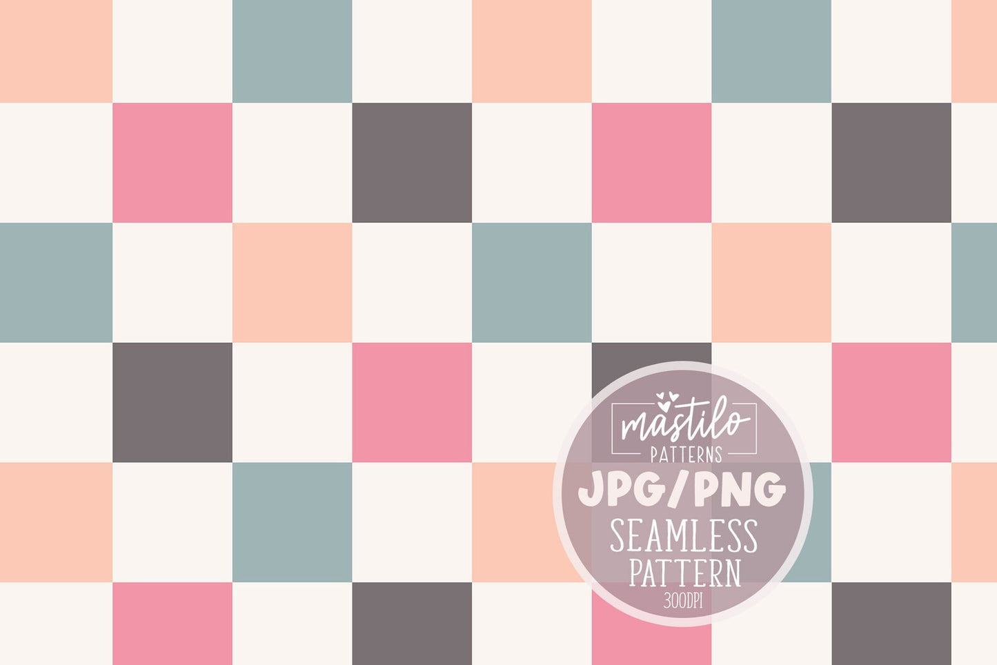 Summer Checker Seamless Pattern, Multi Color Checker Seamless Repeat