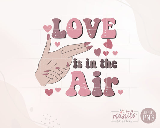 Valentine's Day Png, Love is in the Air Png, Retro Love PNG