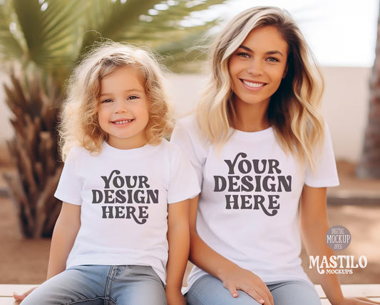 Mom Baby Shirt Mock up, Boho T-shirt mockup, Girl mom mockups