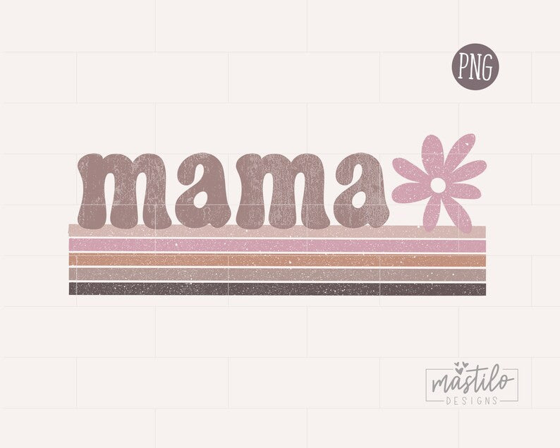 Retro Mama PNG, Retro Mama sublimation Design, Vintage Mama Graphic