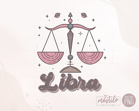 Libra Zodiac, Retro Sublimations, Celestial Png, Zodiac Sign Png