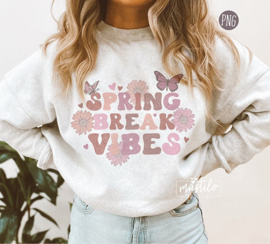 Spring Sublimation Designs, Spring Break Vibes PNG