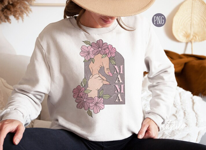 Retro Mama sublimation Design, Vintage Mama Graphic